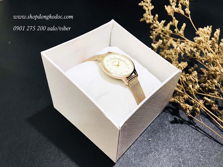 Đồng hồ nữ dây kim loại lưới mặt tròn vàng hồng sang chảnh Julius 1060 ĐHĐ24503