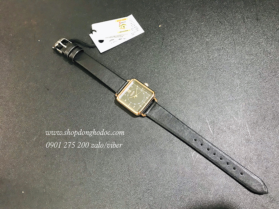 Đồng hồ nữ dây da mặt vuông đen cá tính Julius 1123 ĐHĐ24703