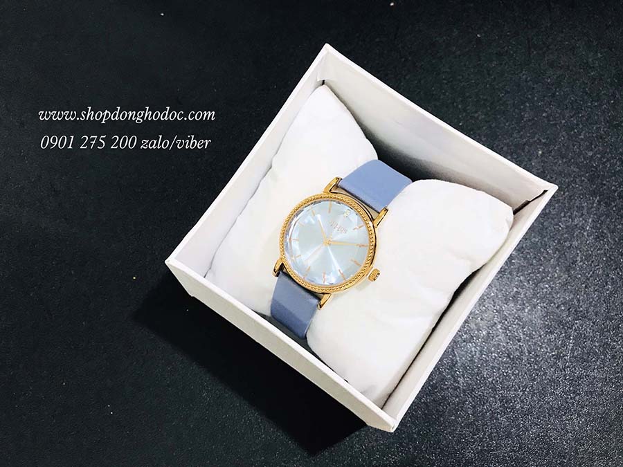Đồng hồ nữ dây da mặt tròn xanh cá tính Julius 1012 ĐHĐ27001