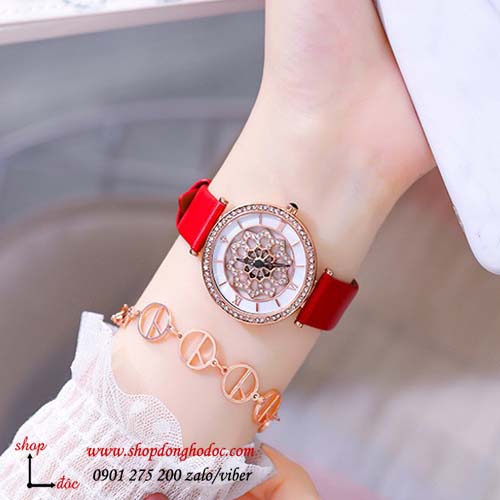 dong-ho-nu-day-da-mat-tron-hoa-xoay-360-do-do-sang-chanh-guou-dhd27105 dong-ho-nu-day-da-mat-tron-hoa-xoay-360-do-do-sang-chanh-guou-dhd27105
