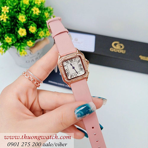 dong-ho-guou-nu-day-da-mat-vuong-dinh-da-hong-pastel-diu-dang-dhd35906 dong-ho-guou-nu-day-da-mat-vuong-dinh-da-hong-pastel-diu-dang-dhd35906