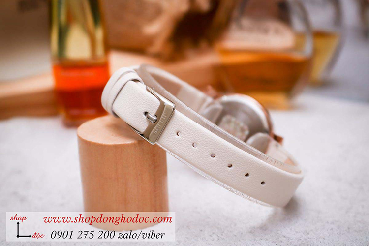 Đồng hồ nữ Hàn Quốc Julius JA 1158A dây da mặt tròn trắng sang chảnh ĐHĐ34101