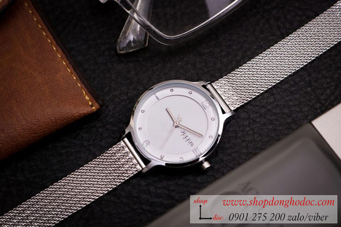 Đồng hồ Julius nữ JA 1251 dây kim loại mặt tròn bạc thanh lịch ĐHĐ38901