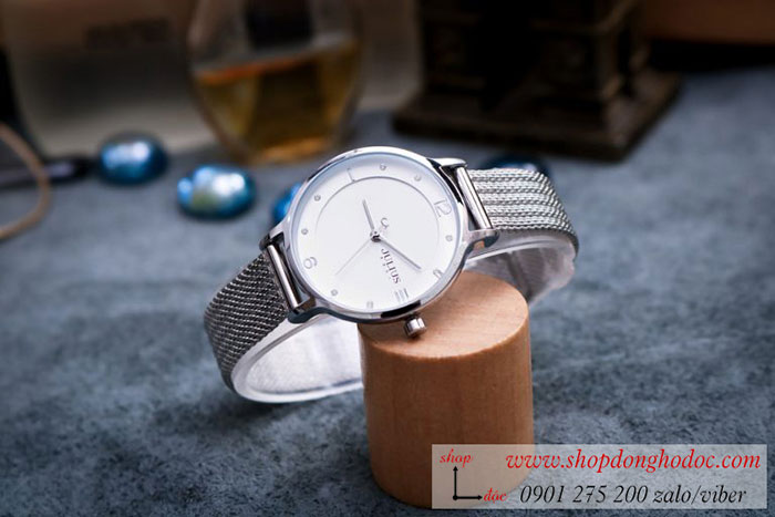 Đồng hồ Julius nữ JA 1251 dây kim loại mặt tròn bạc thanh lịch ĐHĐ38901
