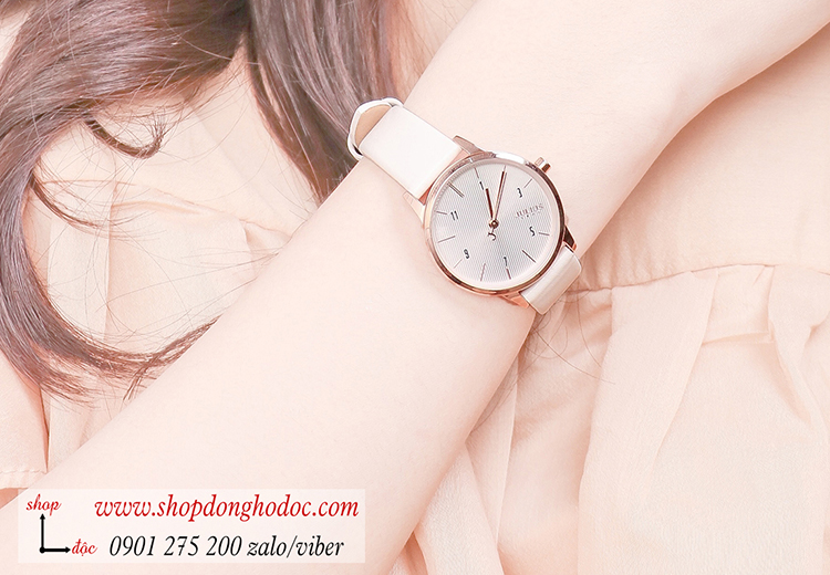 Đồng hồ nữ Julius Hàn Quốc JA 1253A dây da mặt tròn trắng sang chảnh ĐHĐ27703