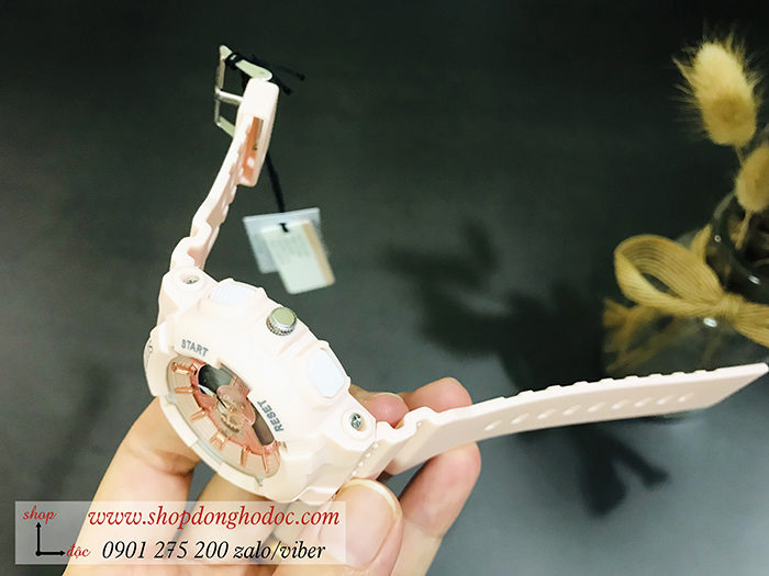Đồng hồ nữ Julius dây Silicon mặt tròn hồng pastel thời thượng Hàn Quốc ĐHĐ28502