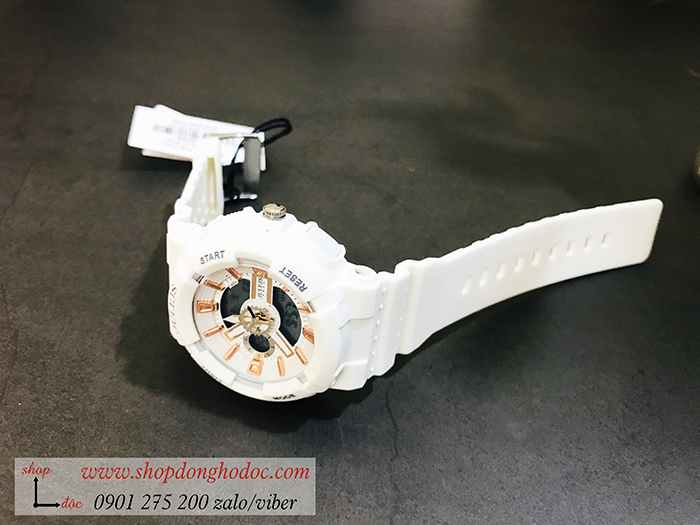 Đồng hồ nữ Julius dây Silicon mặt tròn trắng sang chảnh Hàn Quốc ĐHĐ28501