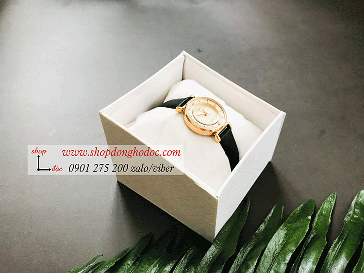 Đồng hồ nữ Skmei dây da mặt tròn size nhỏ đen thanh lịch ĐHĐ26903