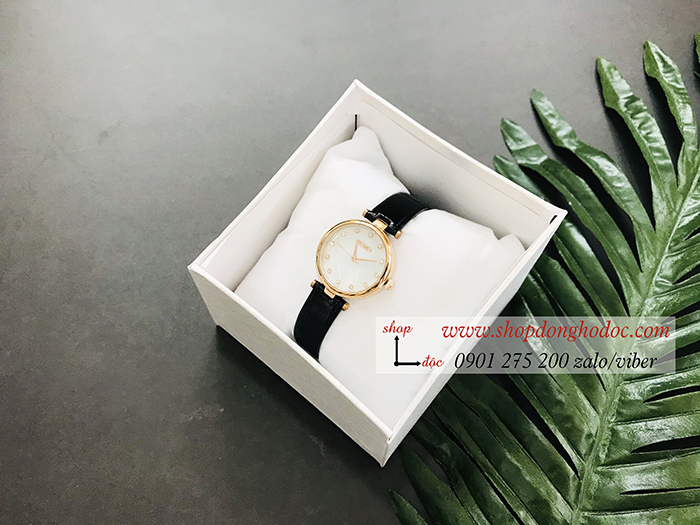 Đồng hồ nữ Skmei dây da mặt tròn size nhỏ đen thanh lịch ĐHĐ36702